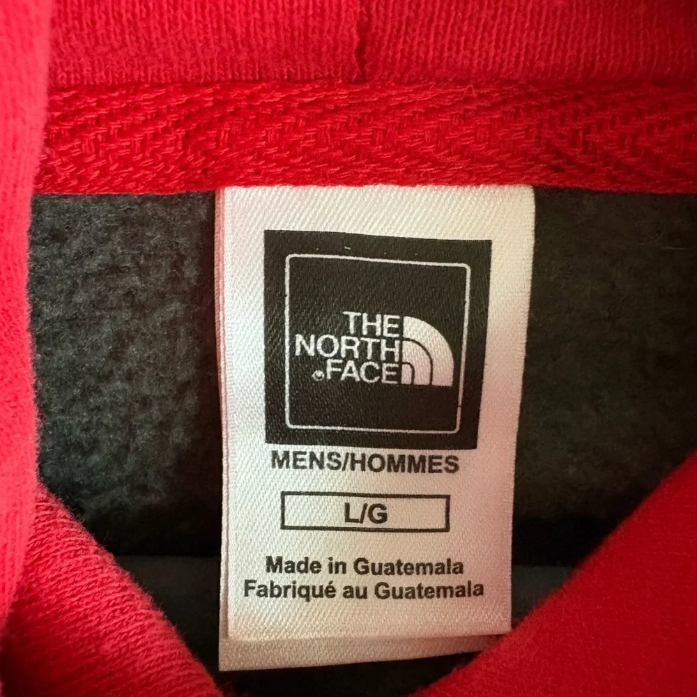 The North Face Men's Charcoal and Red Hoodie